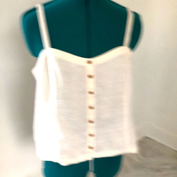 Everlane “The PicnicTop” 100% Linen Crop Top Cami Size 14 - Picture 2 of 4